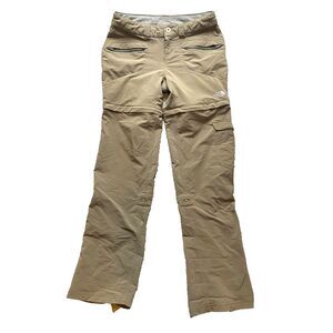The North Face Pants Womens 2 (30x29.5) Khaki Convertible Hiking Outdoor Cargo‎